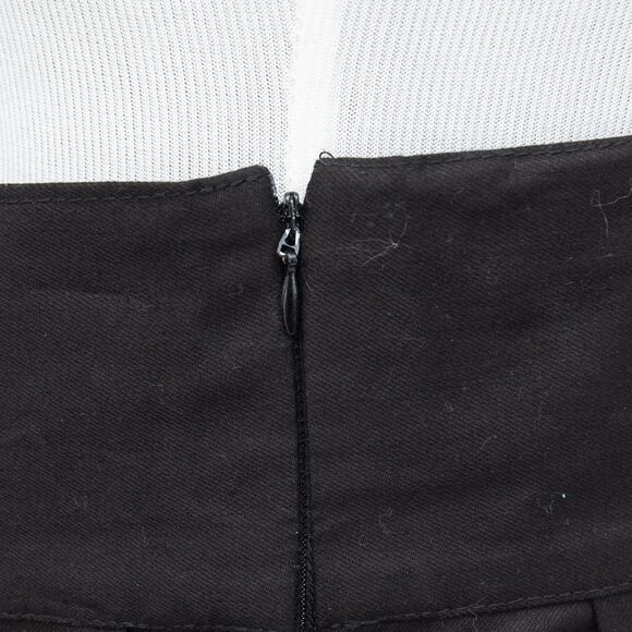 Megan Renee Black Cotton Wide Leg Trousers Size Medium - Picture 6 of 9